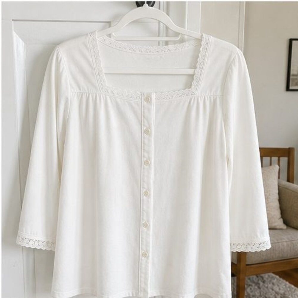 Blush Lace Trim Top